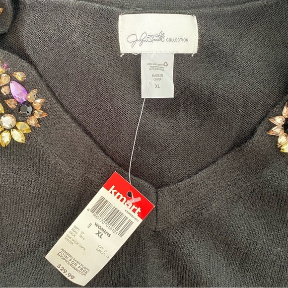 Jaclyn Smith Collection Embellished Rhinestone Sweater - Picture 5 of 10